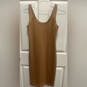 Express tan minimalist tank dress